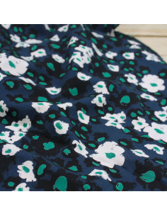 Tecido sarja de viscose Carlota azul atlântico - Églantine & Zoé