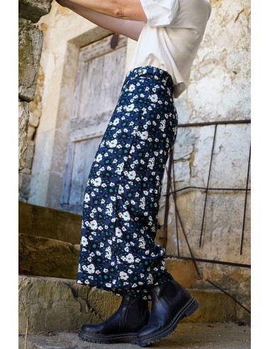 Tecido sarja de viscose Carlota azul atlântico - Églantine & Zoé