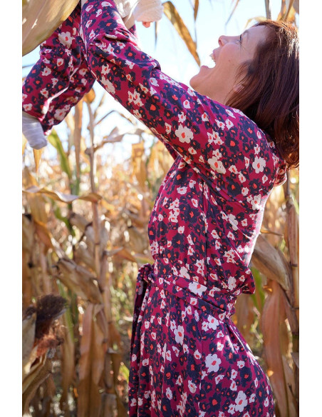 Tecido sarja de viscose Carlota rosa magenta - Églantine & Zoé