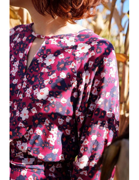 Tecido sarja de viscose Carlota rosa magenta - Églantine & Zoé