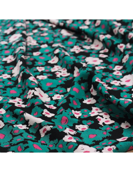 Tecido sarja de viscose Carlota preto alcaçuz - Églantine & Zoé