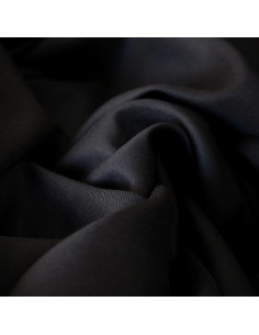 Tecido sarja de viscose preto alcaçuz - Églantine & Zoé