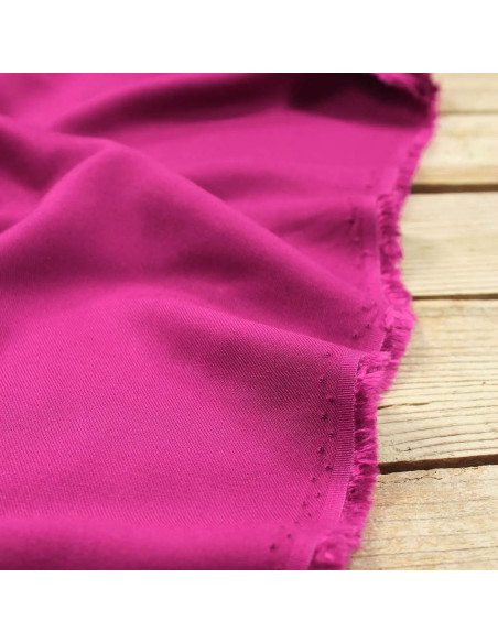 Tecido sarja de viscose rosa magenta - Églantine & Zoé