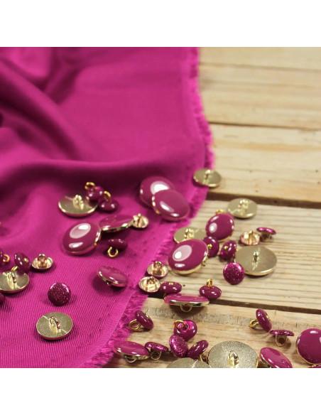 Tecido sarja de viscose rosa magenta - Églantine & Zoé