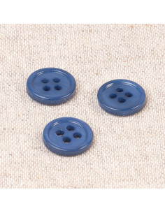 Botão de concha 4 furos 11 mm - Azul marinho