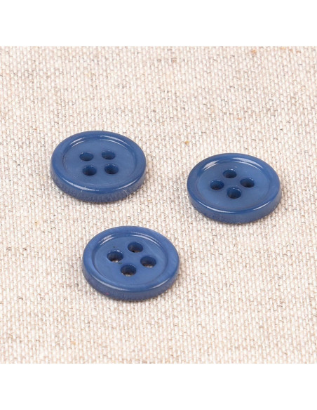 Botão de concha 4 furos 11 mm - Azul marinho