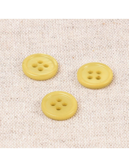 Botão de concha 4 furos 11 mm - Verde anis