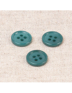 Botão de concha 4 furos 11 mm - Verde salgueiro