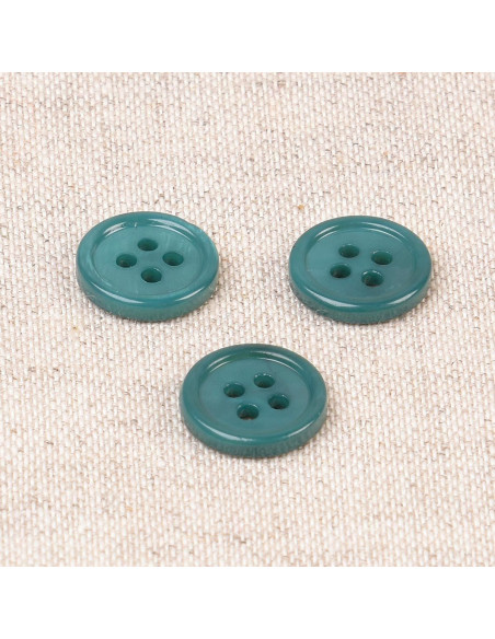 Botão de concha 4 furos 11 mm - Verde salgueiro