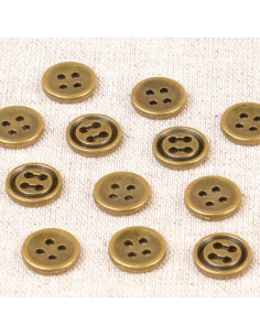 Botão de metal 10 mm - Latão