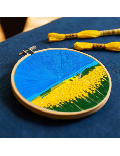 Kit de bordado - Campos de girassóis 2