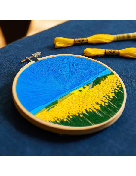 Kit de bordado - Campos de girassóis