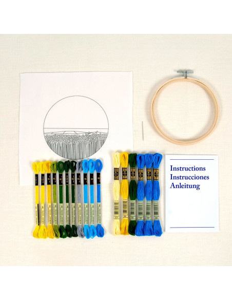 Kit de bordado - Campos de girassóis