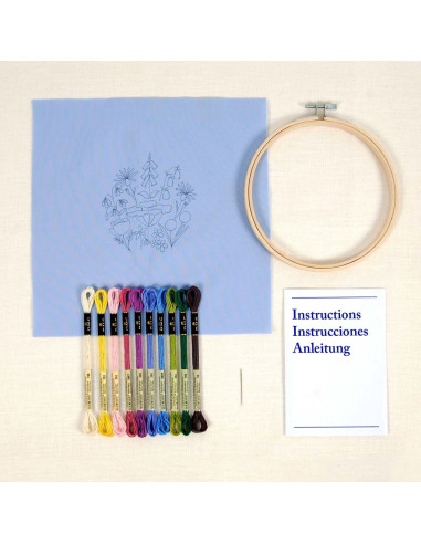 Kit de bordado - Jardim inglês
