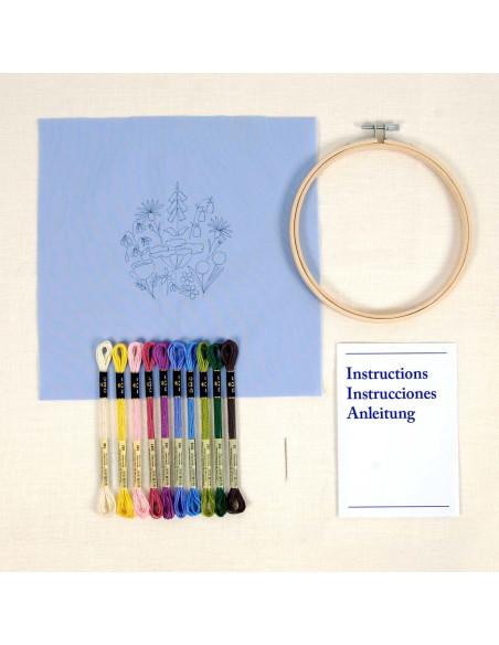Kit de bordado - Jardim inglês