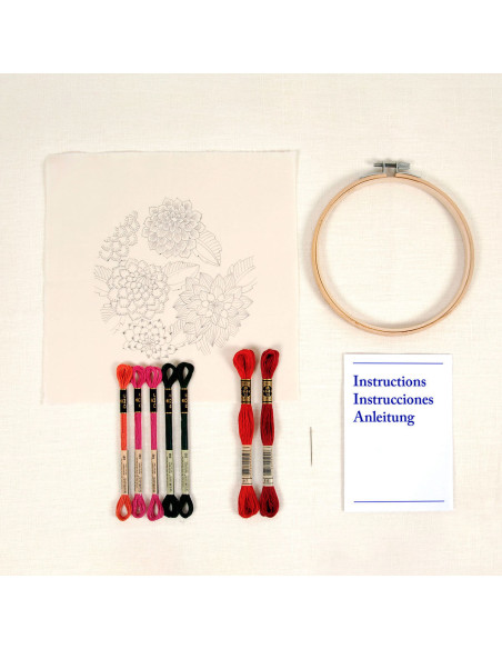 Kit de bordado - Dálias