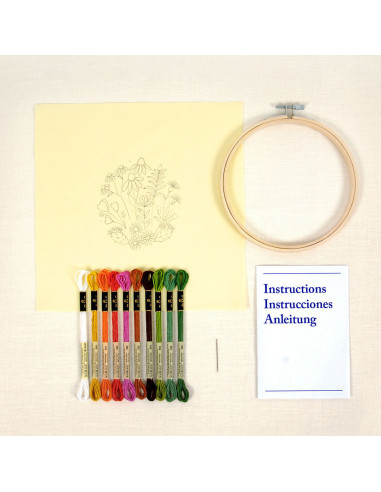 Kit de bordado - Jardim mediterrâneo