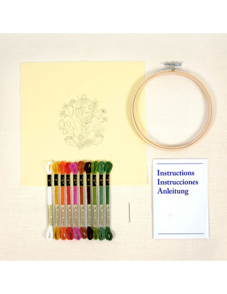 Kit de bordado - Jardim mediterrâneo