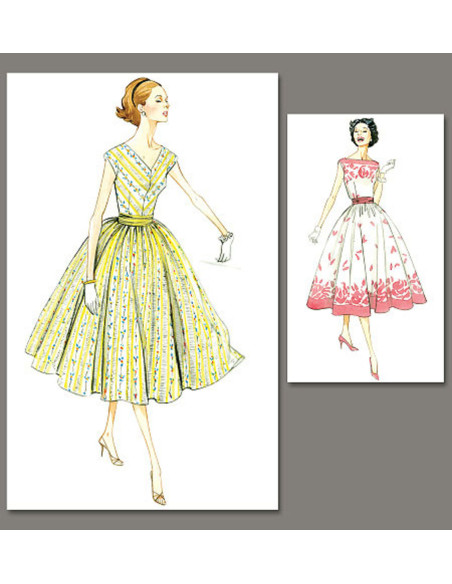 Molde de vestido Vintage 1957 - Vogue 8789