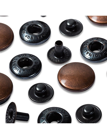 Recarga de 10 botões de pressão anorak 15 mm Cobre