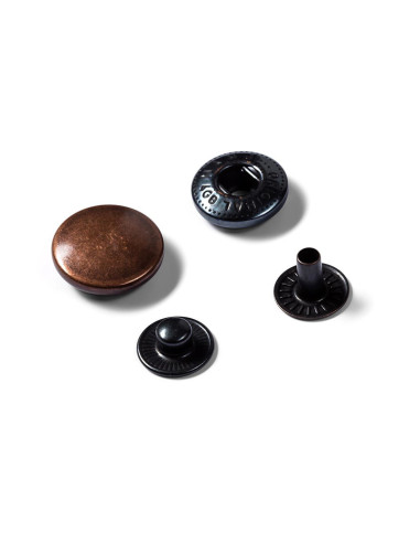 Recarga de 10 botões de pressão anorak 15 mm Cobre