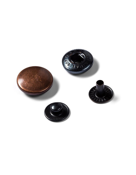 Recarga de 10 botões de pressão anorak 15 mm Cobre