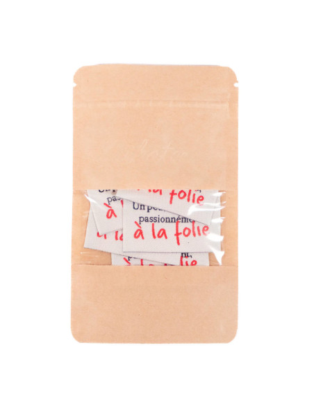 Conjunto de 5 etiquetas tecidas - A la folie