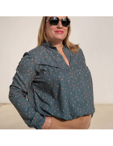 Padrão de blusa Glam decote fendido - Anna Rose patterns