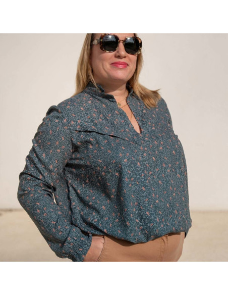 Padrão de blusa Glam decote fendido - Anna Rose patterns