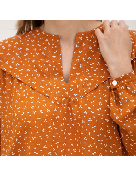 Padrão de blusa Glam decote fendido - Anna Rose patterns