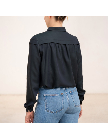 Padrão de blusa Glam abotoada - Anna Rose patterns