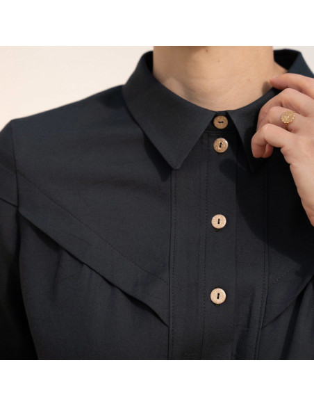 Padrão de blusa Glam abotoada - Anna Rose patterns