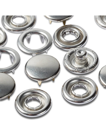 Recarga de 20 botões de pressão jersey 10 mm Níquel