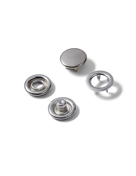 Recarga de 20 botões de pressão jersey 10 mm Níquel