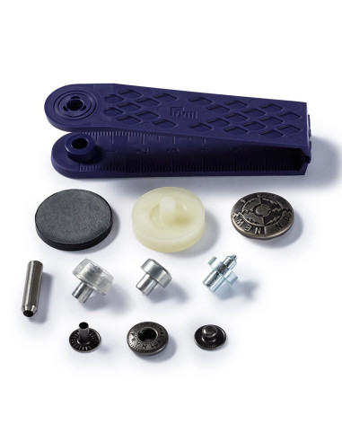 Caixa de 6 botões de pressão anorak Design com ferramenta 20 mm
