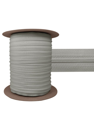 Fecho de nylon 3 mm YKK - Cinza