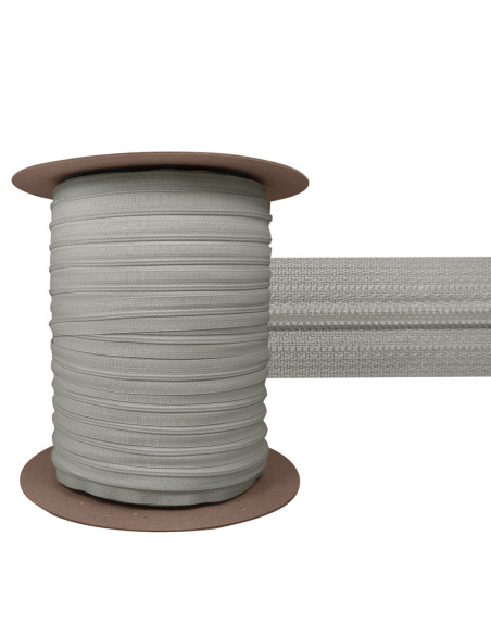 Fecho de nylon 3 mm YKK - Cinza