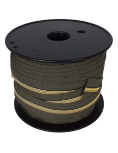Fecho de nylon 5 mm lurex - Caqui e dourado