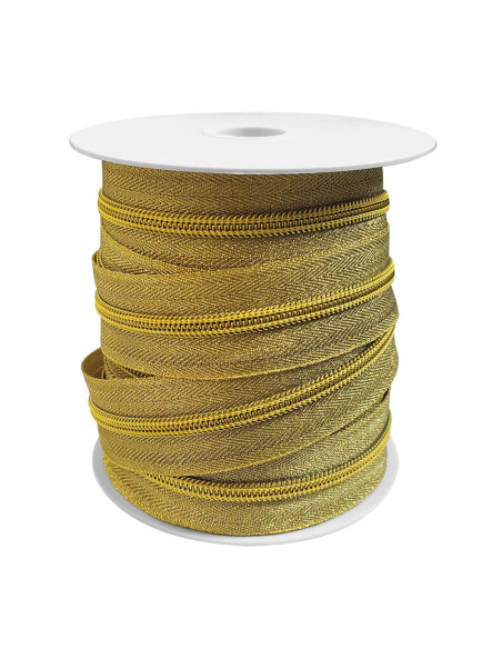 Fecho de nylon 5 mm lurex - Ouro