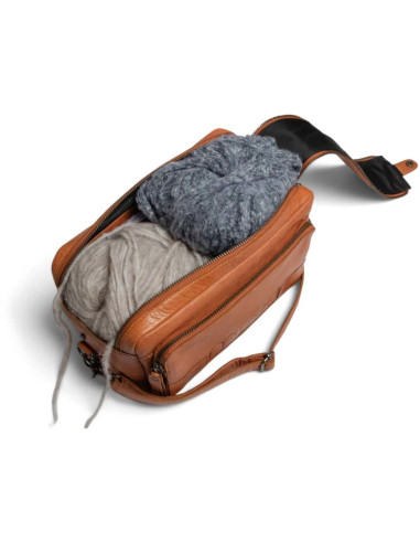 Bolsa a tiracolo para tricô Muud Stavanger - Whisky