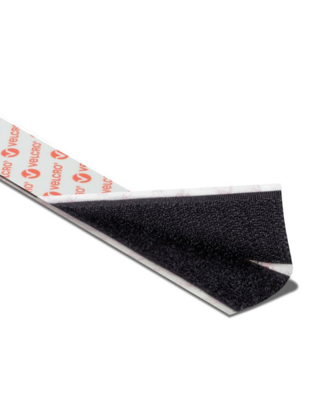 Adesivo preto da marca VELCRO® com 50 mm de largura por metro