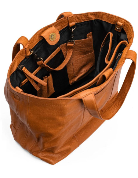 Mini shopper para tricô e crochê Muud Hiba - Whisky