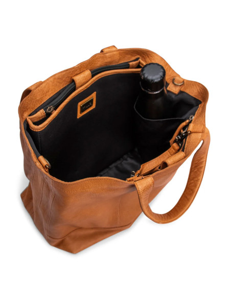 Mini shopper para tricô e crochê Muud Hiba - Whisky