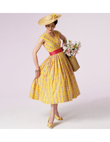 Molde de vestido Vintage 1957 - Vogue 8789