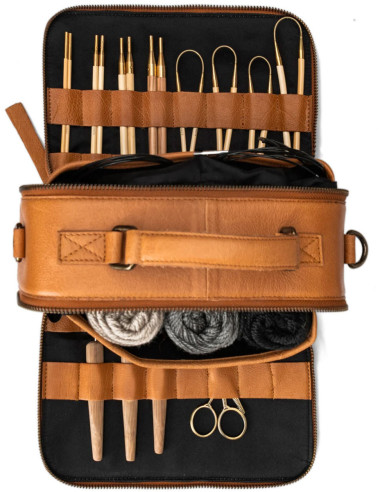 Saco para tricô e crochê Muud Lilly Crossbody - Whisky