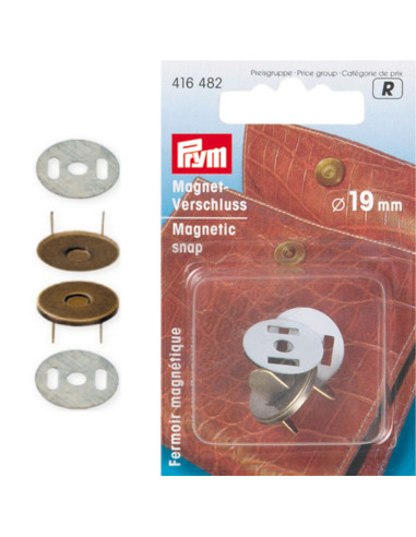Fecho magnético para rebitar - Bronze