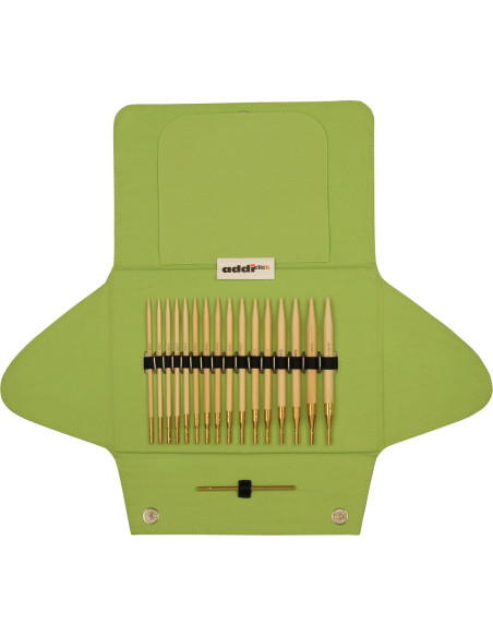 Addi Click Bamboo - Kit de agulhas de tricô circulares