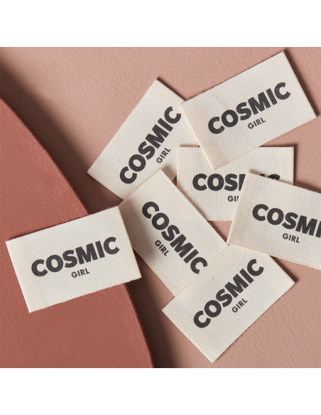 Conjunto de 5 etiquetas tecidas para costurar - Cosmic Girl