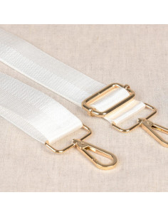 Alça de bolsa com mosquetões - Branco