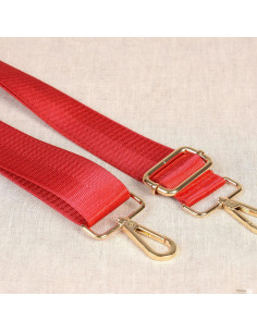 Alça de bolsa com mosquetões - Vermelho